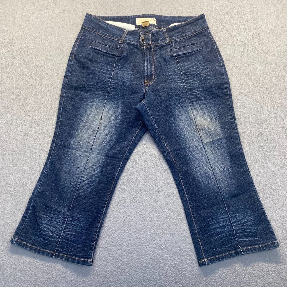 Neeso 2000 Capri Jeans Womens Size 18 Blue Stretch Basic  Crop
